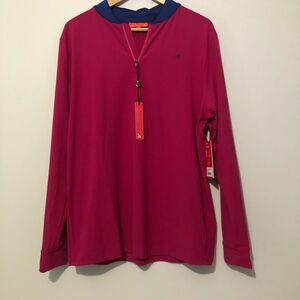 NWT Redvanly Sangria Briar Quarter Zip Men’s Size Medium Long Sleeve Pullover